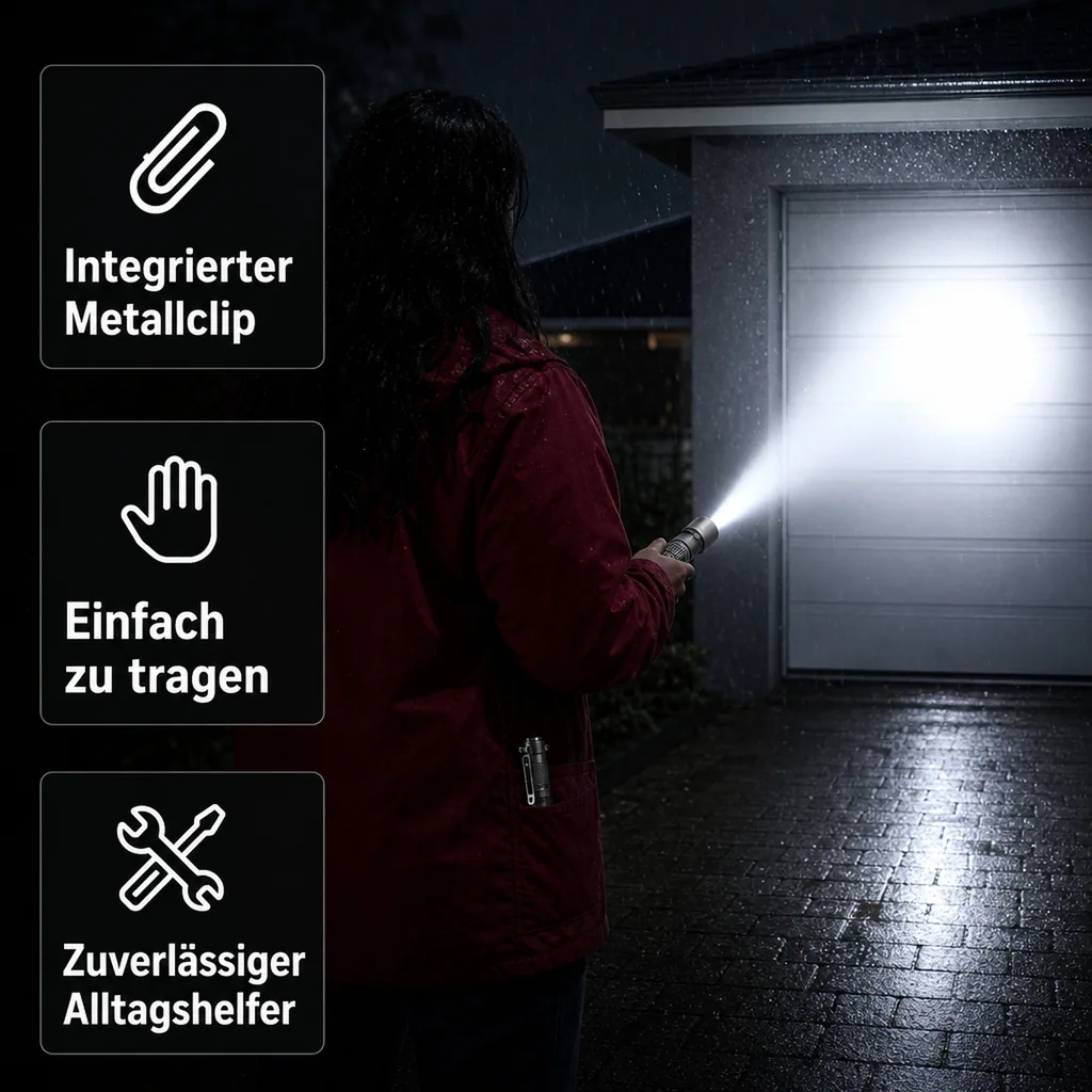 3 Watt LED Taschenlampe Titan, 80Lumen, IPX4, fokussierbar