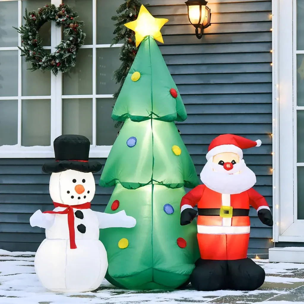 Aufblasbarer Weihnachtsbaum 105 cm x 145 cm x 185 cm | Aosom.de