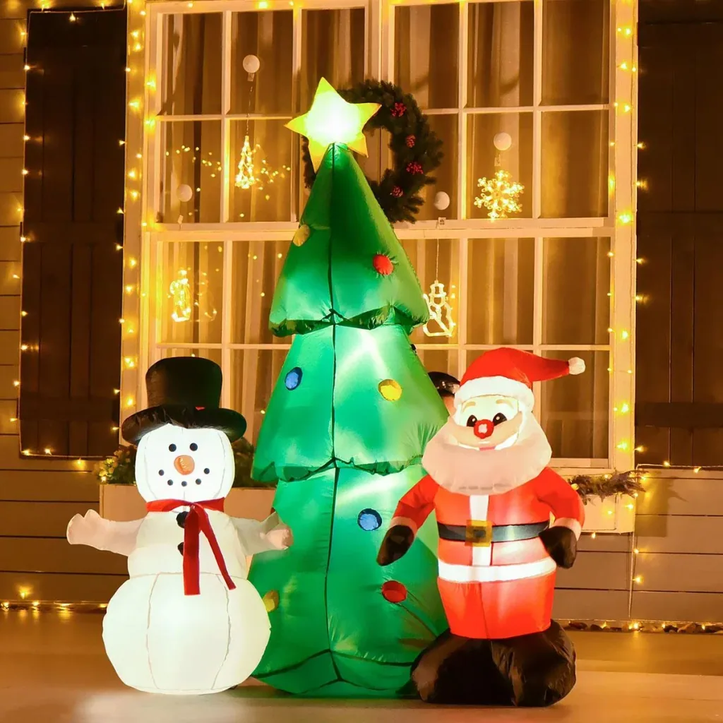 Aufblasbarer Weihnachtsbaum 105 cm x 145 cm x 185 cm | Aosom.de