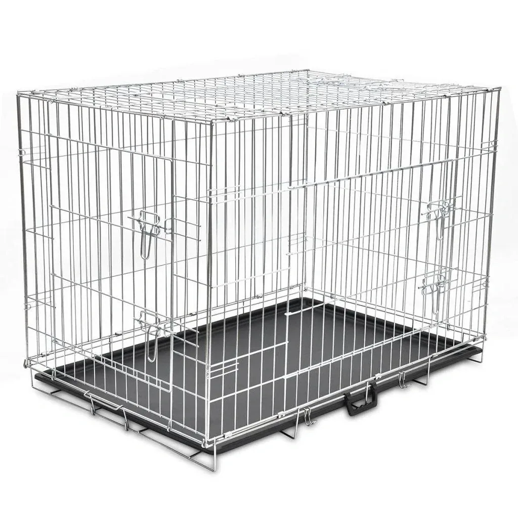 Zusammenklappbare XL-Hundehütte aus Metall