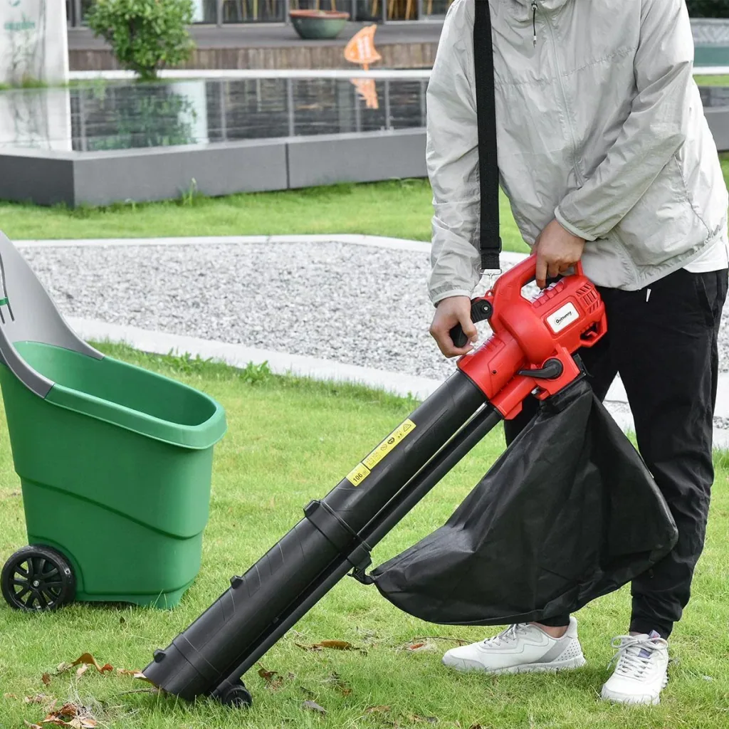 3-In-1 Elektro Laubsauger Laubbläser 3000 W Elektro-Vakuumgebläse Elektro-Laubbläser Gartenblattgebläse mit 45-Liter Fan