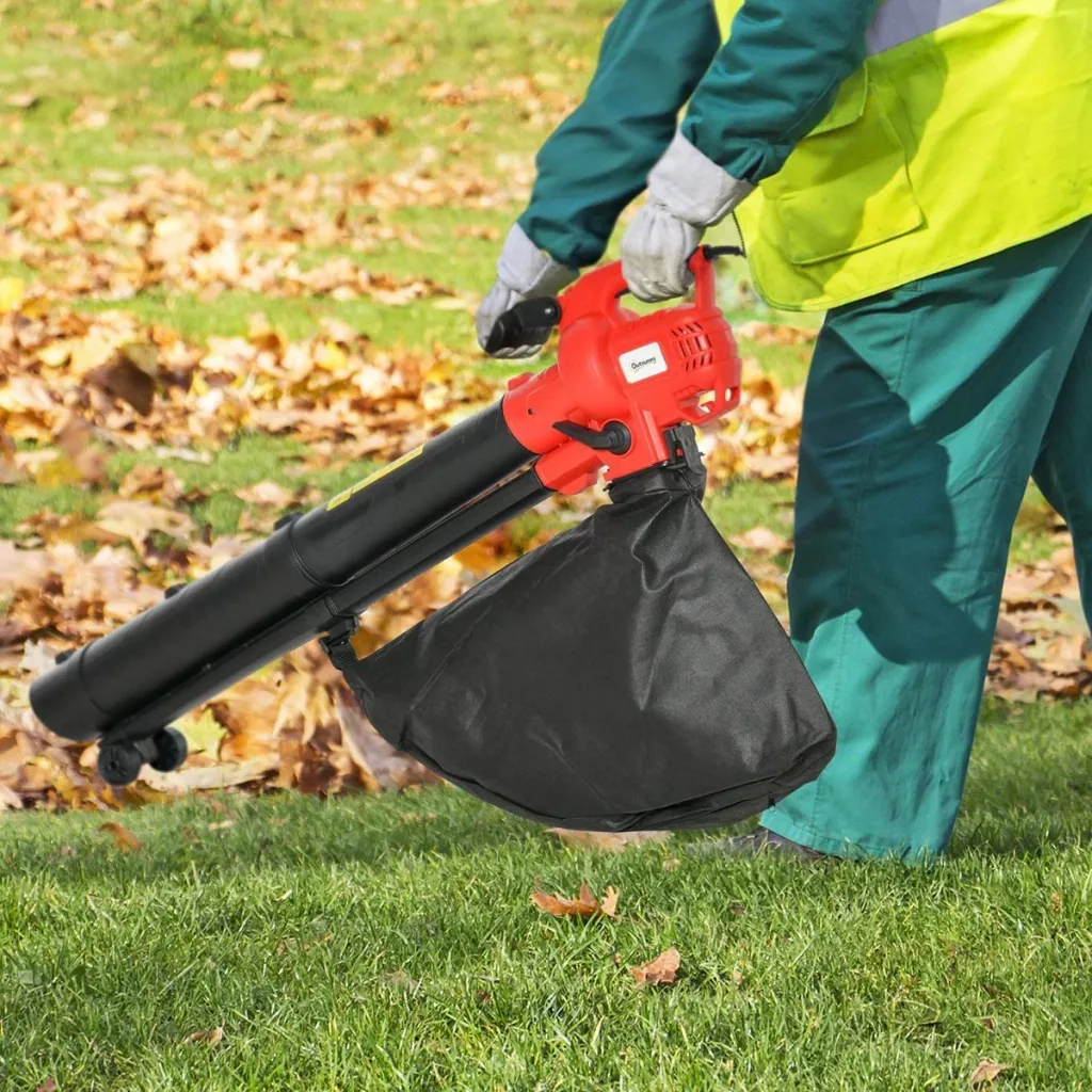 3-In-1 Elektro Laubsauger Laubbläser 3000 W Elektro-Vakuumgebläse Elektro-Laubbläser Gartenblattgebläse mit 45-Liter Fan