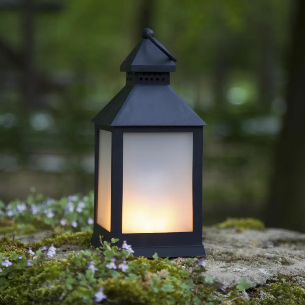 LED Laterne mit Flammeneffekt, 23 cm