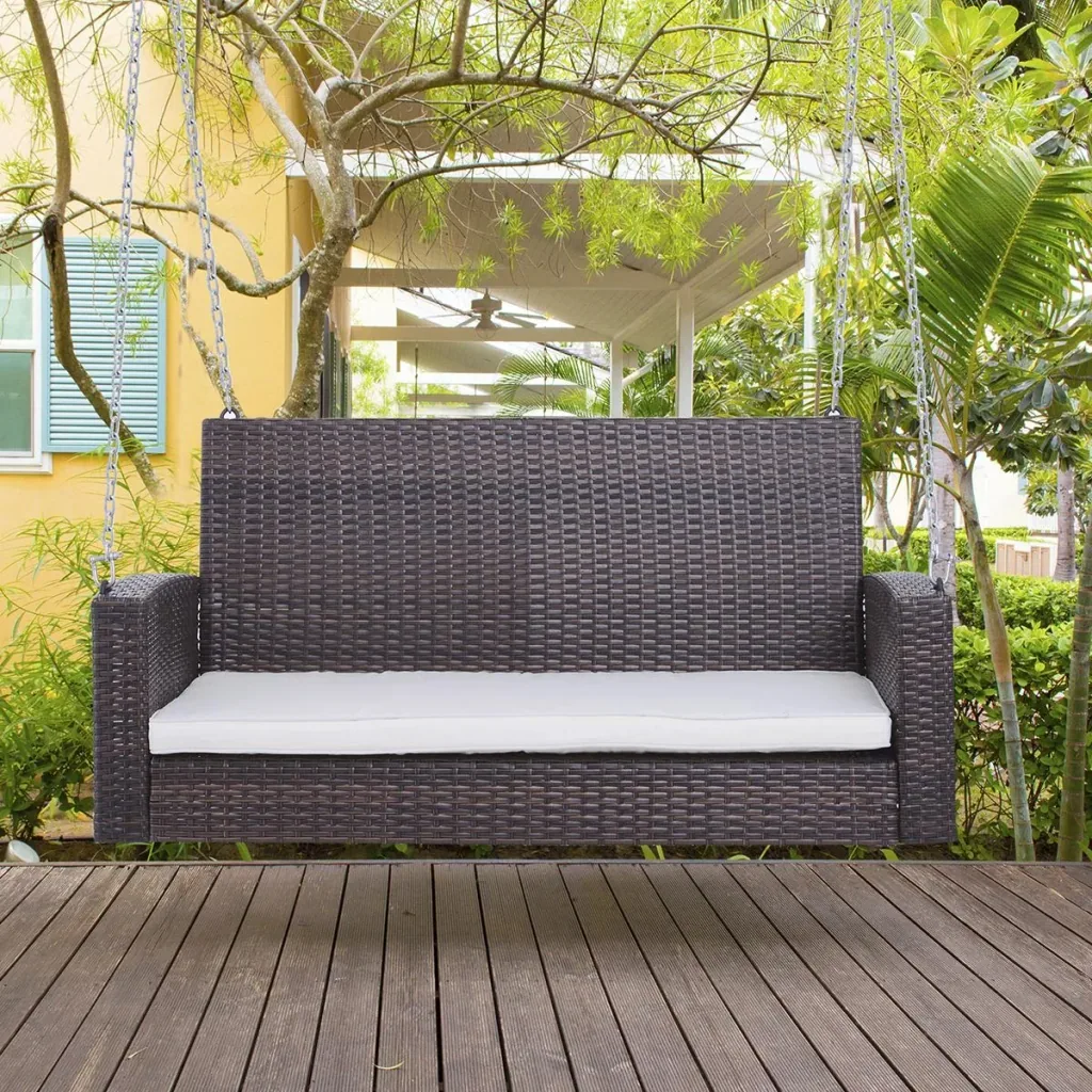 Hängebank 2-Sitzer Rattan Gartensc
