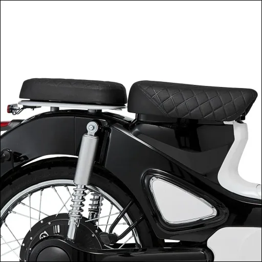 E-Roller / Retromofa "Turin" 45 km/h schwarz/weiß