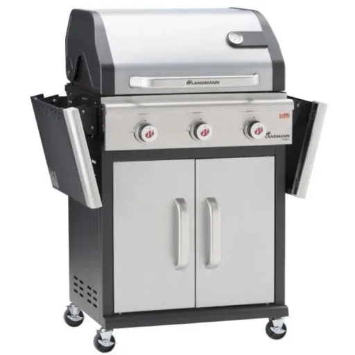 Triton 3.0 silver gas BBQ - Barbecue - klappbare Arbeitsplatten - geeignet für 12 Personen