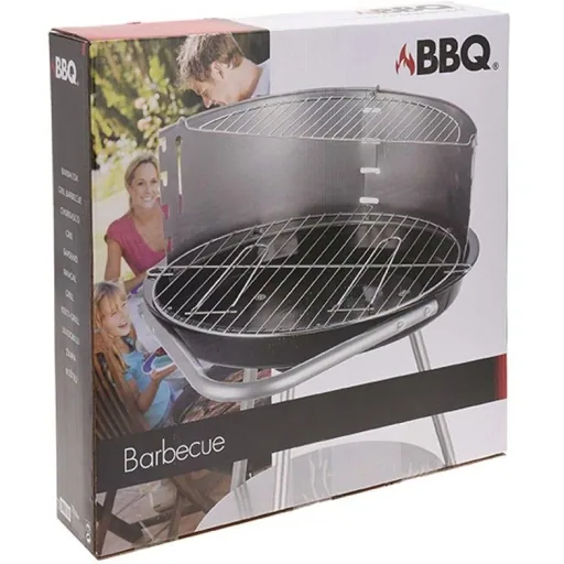 BBQ Holzkohlegrill - Ø 51,5 cm - Edelstahl - Schwarz - Auf Rädern