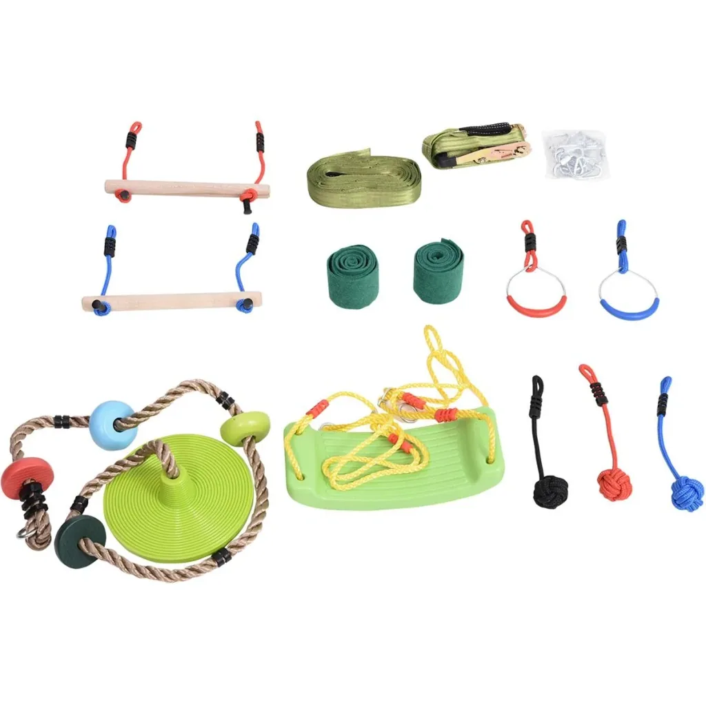 Kinder-Kletterset mit viel Zubehör mehrfarbig