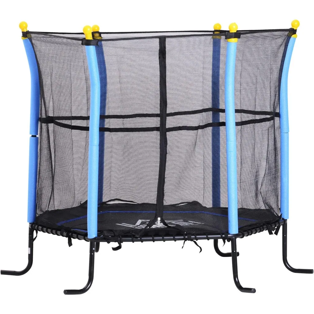 Trampolin Kinder Gartentrampolin mit Sicherheitsnetz Randabdeckung Ø155cm bis 60kg