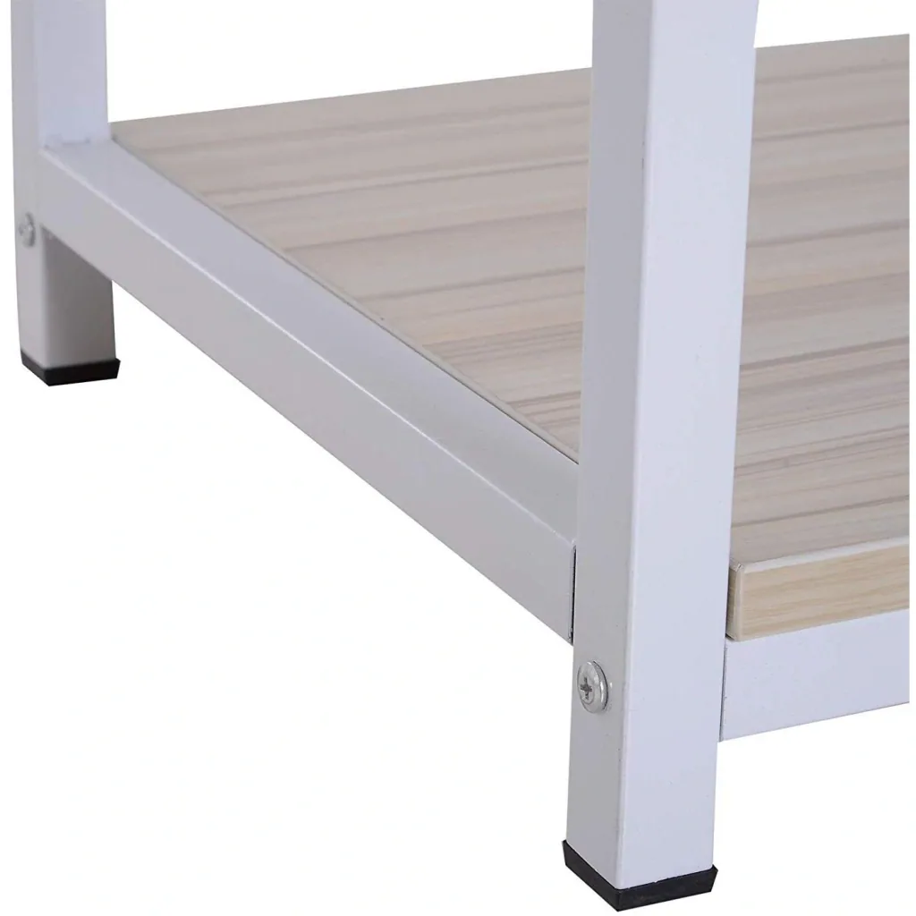Couchtisch Beistelltisch Sofatisch Flurtisch Ablage skandinavisch Holz + Metall Natur + Weiß 100 x 40 x 44,5 cm
