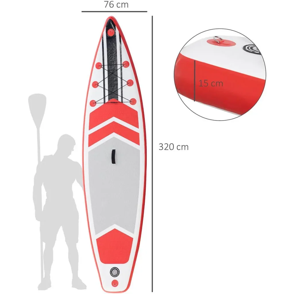 SUP Board aufblasbar mit viel Zubehör 320 x 76 x 15 cm