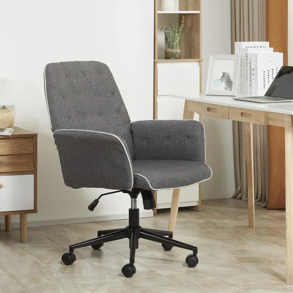 Bürostuhl mit Wippfunktion Drehstuhl Home-Office-Stuhl höhenverstellbarer Schreibtischstuhl ergonomisch 360°-Drehräder S