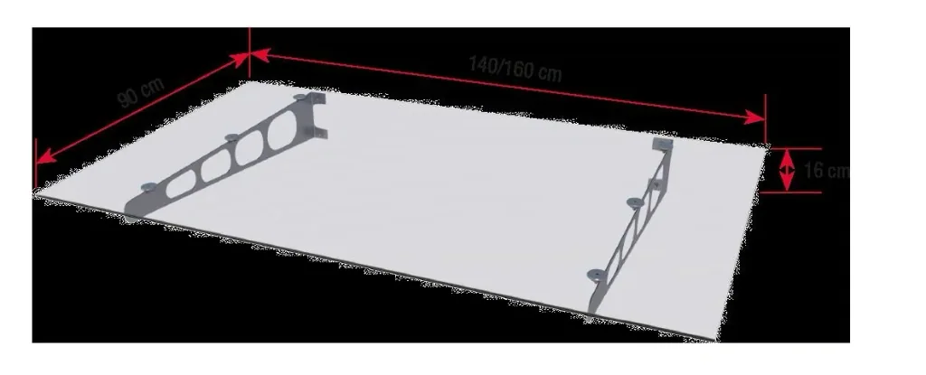 Edelstahlvordach HD/LT 140 klar, 140 x 90 x 16 cm, Edelstahl, Verbundsicherheitsglas (VSG) 8mm klar
