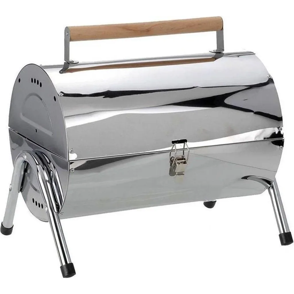 BBQ Collection Holzkohlegrill - Zylinder - Chrom
