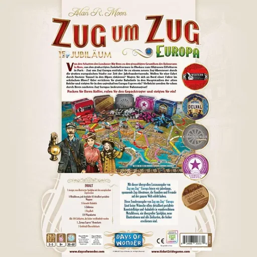 Gesellschaftsspiel Zug um Zug Europa 15. Jubiläum