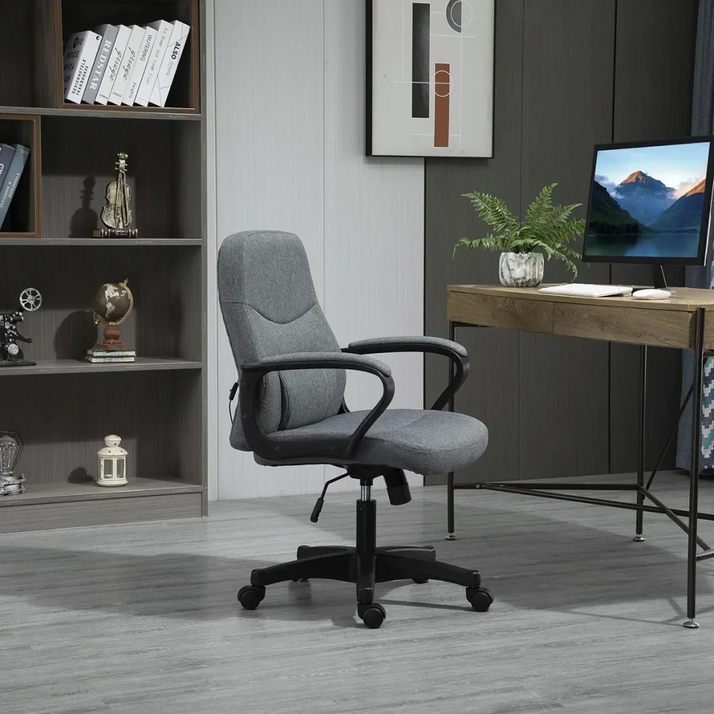 Chefsessel mit Massagefunktion Massage Sessel höhenverstellbarer Drehstuhl Bürostuhl ergonomisches Liniendesign mit USB-