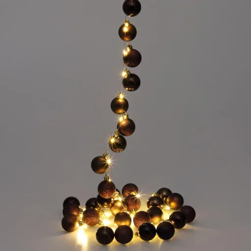 Weihnachtsbeleuchtung Kugeln 40-LED - Bronze - 2m