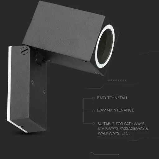 VT-7611 Wandleuchte außen - einstellbar - GU10 - Aluminium - IP44