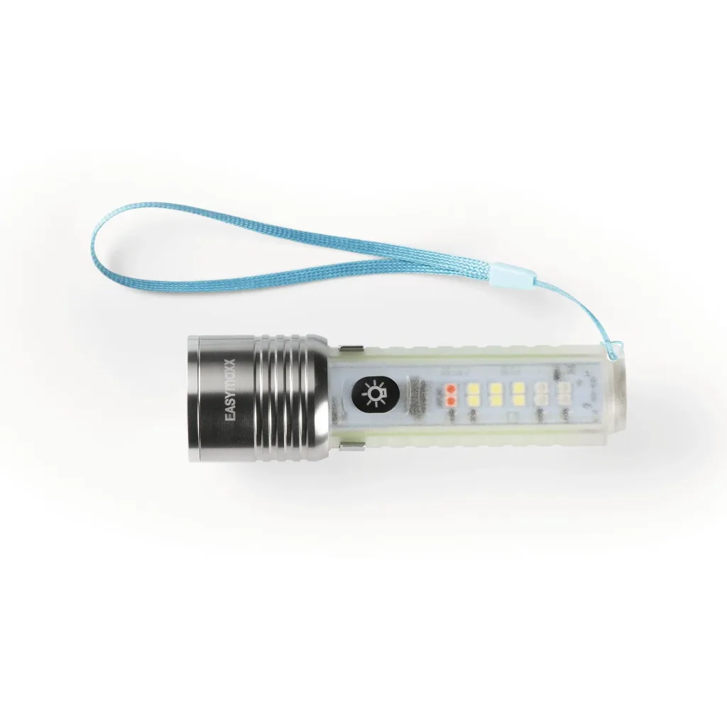 Power Taschenlampe mit fluoreszierendem Griff, aufladbar