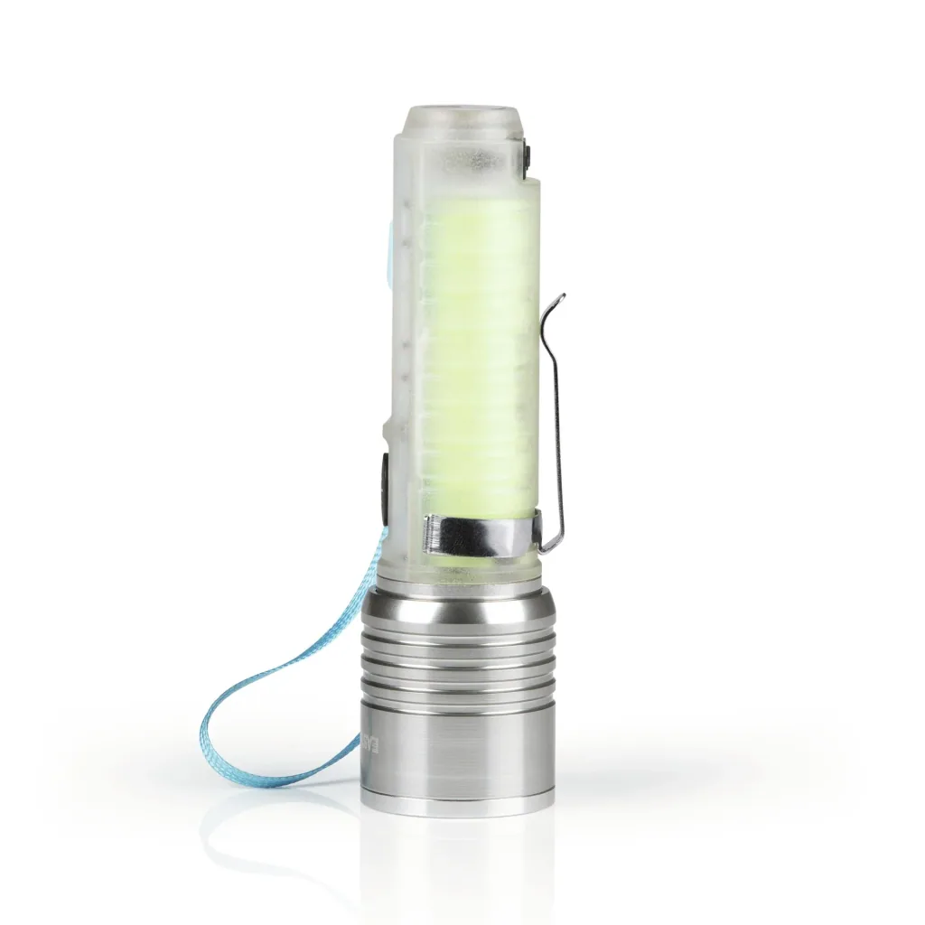 Power Taschenlampe mit fluoreszierendem Griff, aufladbar