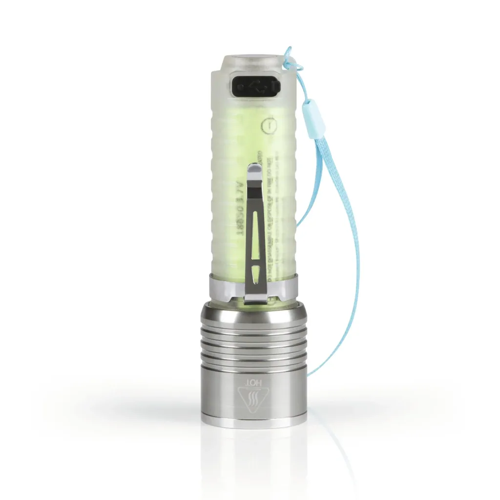 Power Taschenlampe mit fluoreszierendem Griff, aufladbar