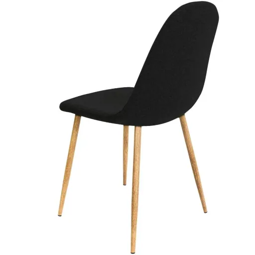 Design-Stuhl mit Stoffbezug schwarz 4 Stück