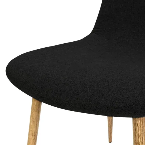 Design-Stuhl mit Stoffbezug schwarz 4 Stück