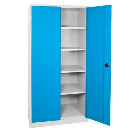 Flügeltürschrank RAL 7035/5012, 195x92x42cm