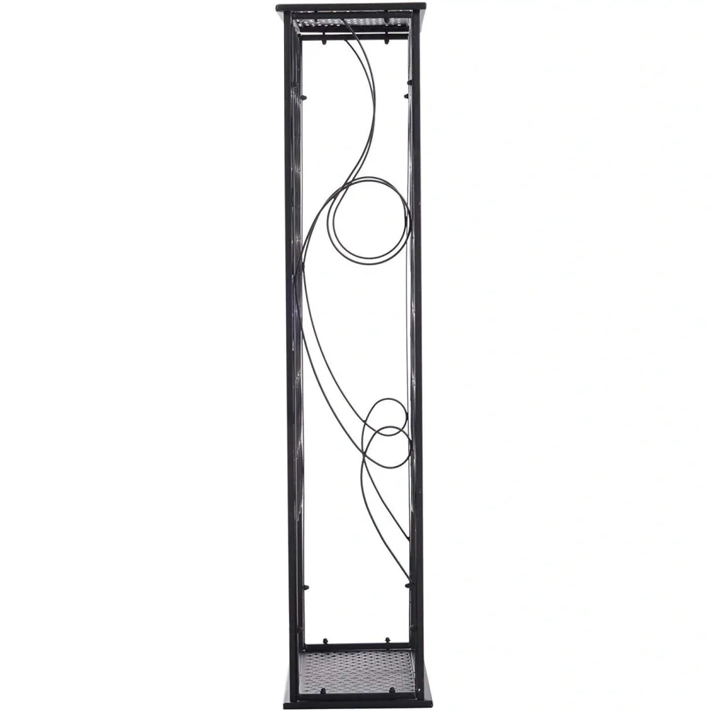 Weinregal Flaschenregal Weinständer für 28 Flaschen Weinschrank Metall Schwarz 47,5 x 21,5 x 100 cm