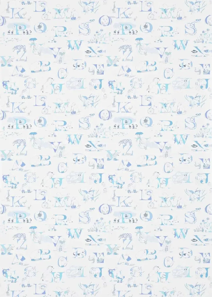 Little Sanderson Abracazoo Tapete Alphabet creme blau