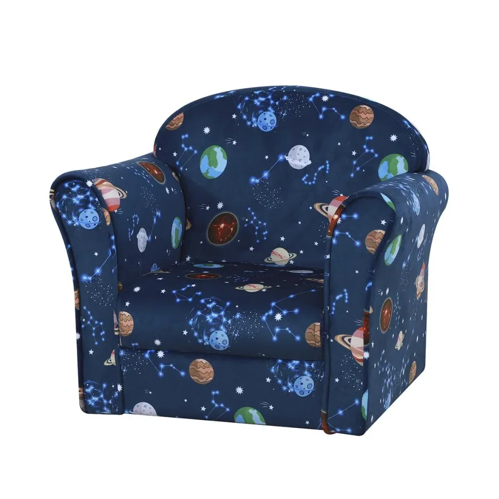 Kindersessel, Kinderzimmer Sofa, Kindersofa Mini-Sofa-Sessel für 3-6 Jahre,Polyester, Blau, 50 x 39 x 44 cm