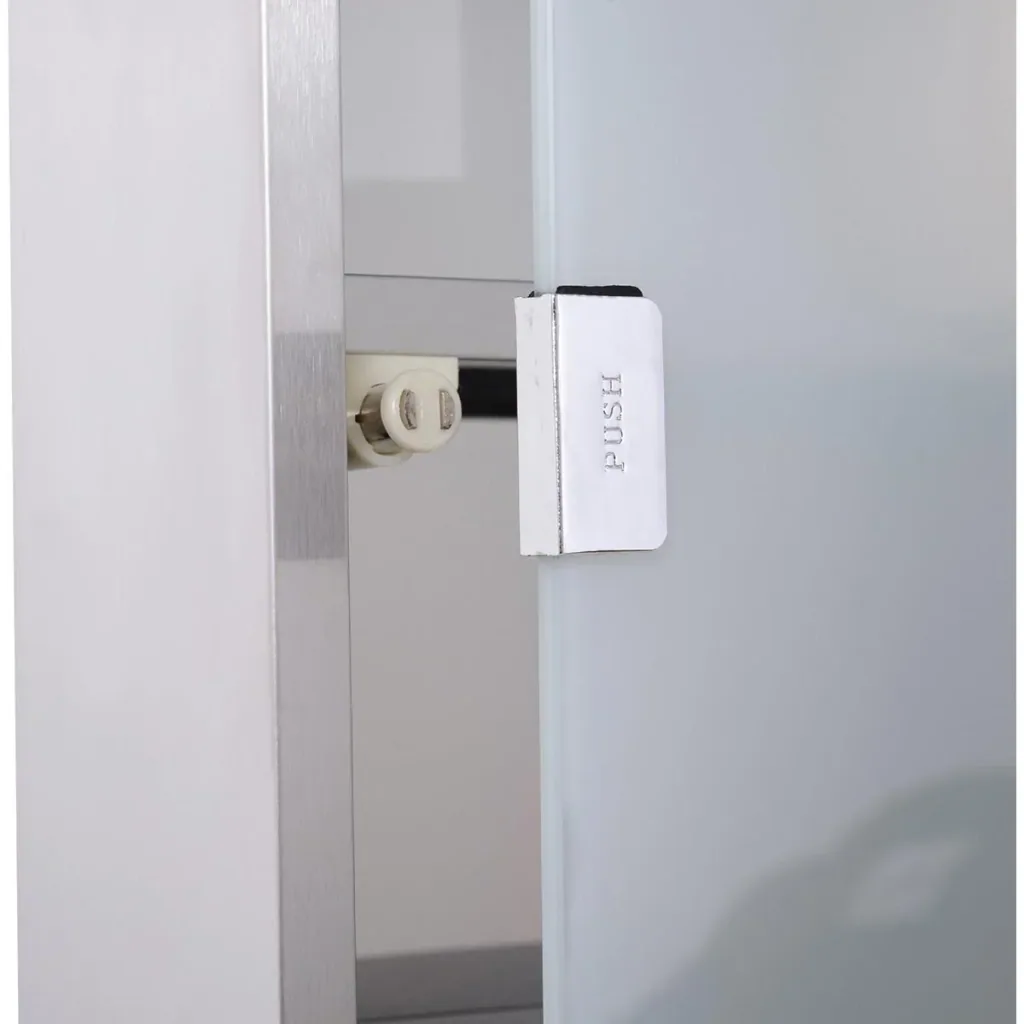 Medizinschrank mit 4 Fachböden silber