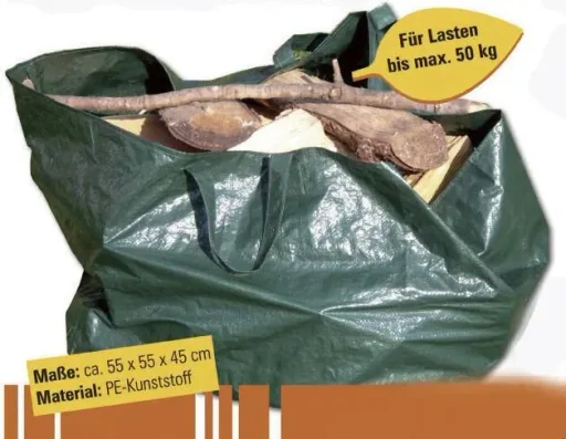 Rasenrechen mit Laubgreifer - teleskopierbar - mit 25 Zinken inklusive Gartensack 140 L