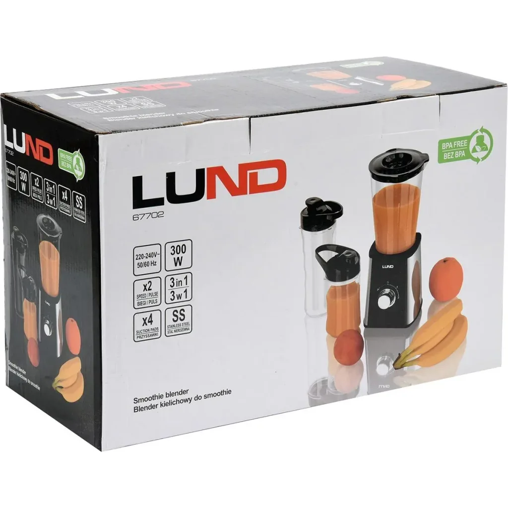 LUND Smoothie Mixer - 300W - 1L - 240V - mit 2 Flaschen