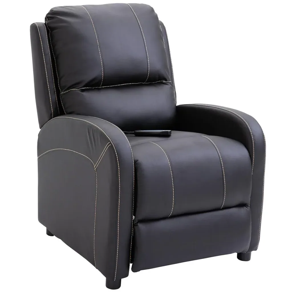 Massagesessel TV-Sessel Relaxsessel Wohnzimmer 165°-Neigung Kunstleder Metall Schwarz 70 x 88 x 100 cm