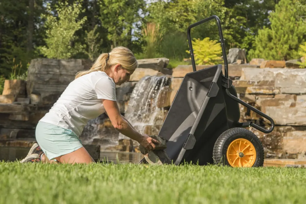 Polar Schubkarre Cub Cart 198L 71×127×74 cm Schwarz – 181 kg Traglast, Vollgummi-Räder