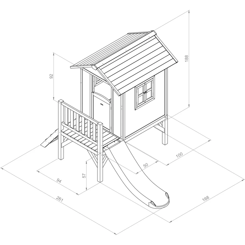 Lodge Spielhaus XL (Karibisches Blau)