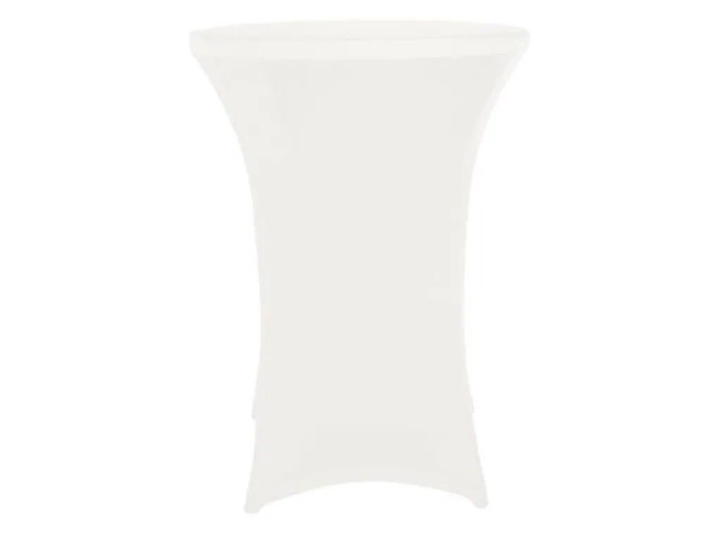 Stretch-Hülle für Cocktailtisch, weiß, 80 x 100 cm, für runde Stehtische