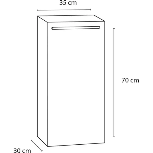 Säulenbox niedrig Force, Gris, richtig