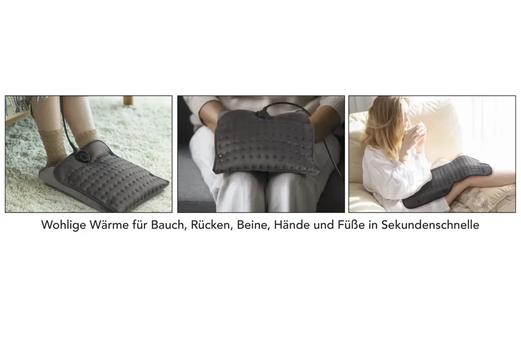 Heizdecke Hand & Fußwärmer 2in1 100W grau