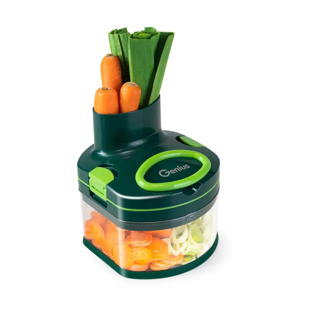 Manueller Food Processor "Pegasus", Gemüsezerkleinerer, Set, Grün, 10-teilig