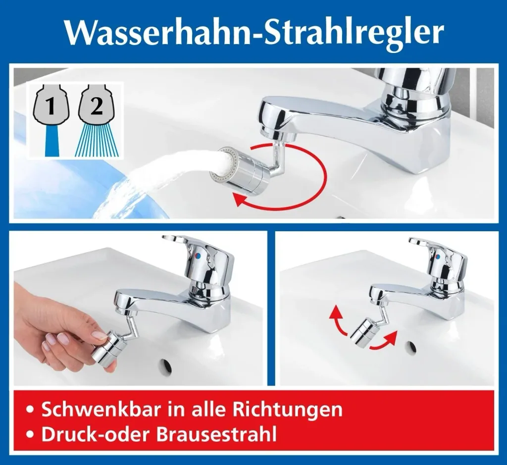 Wasserhahn Strahlregler, verstellbar