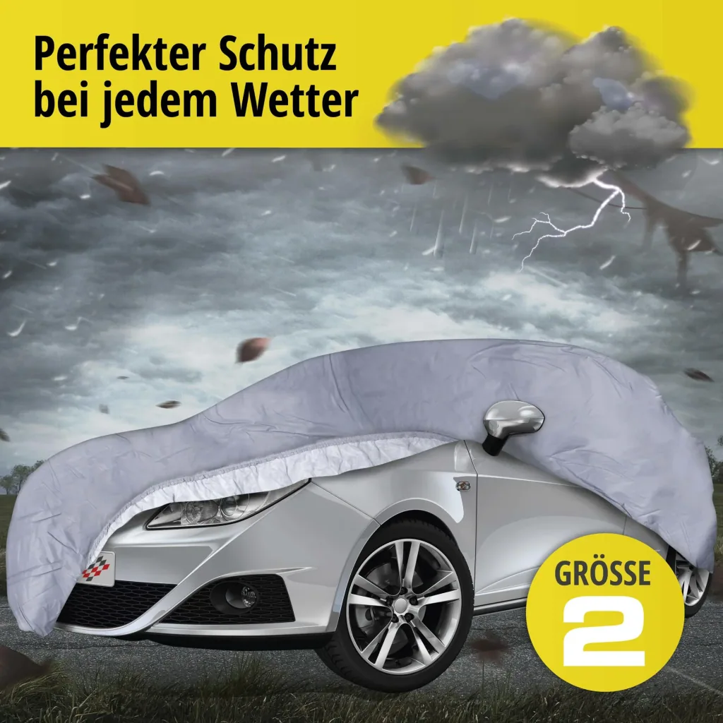 Autoabdeckplane all weather - Größe 2 - 385x168x160cm - PVC beschichtet
