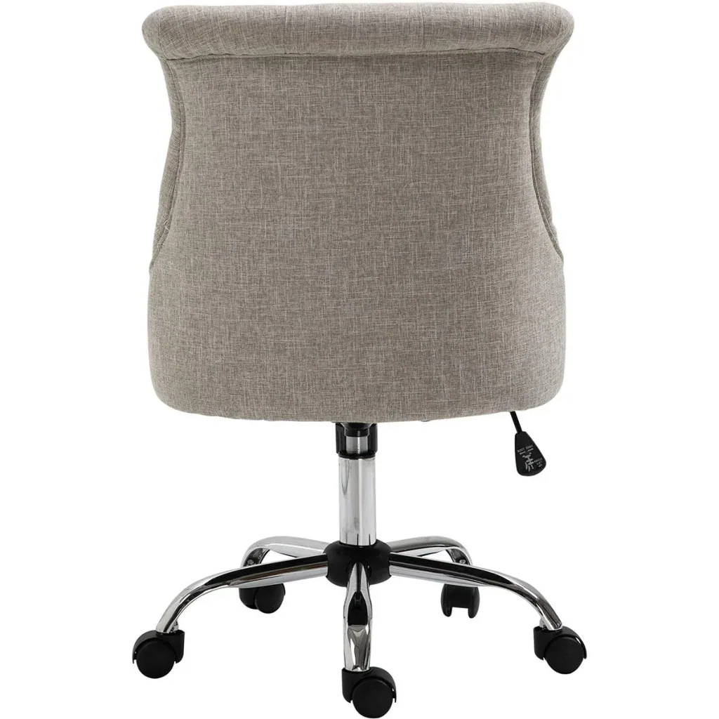Polsterstuhl mit Chesterfield-Lehne hellgrau