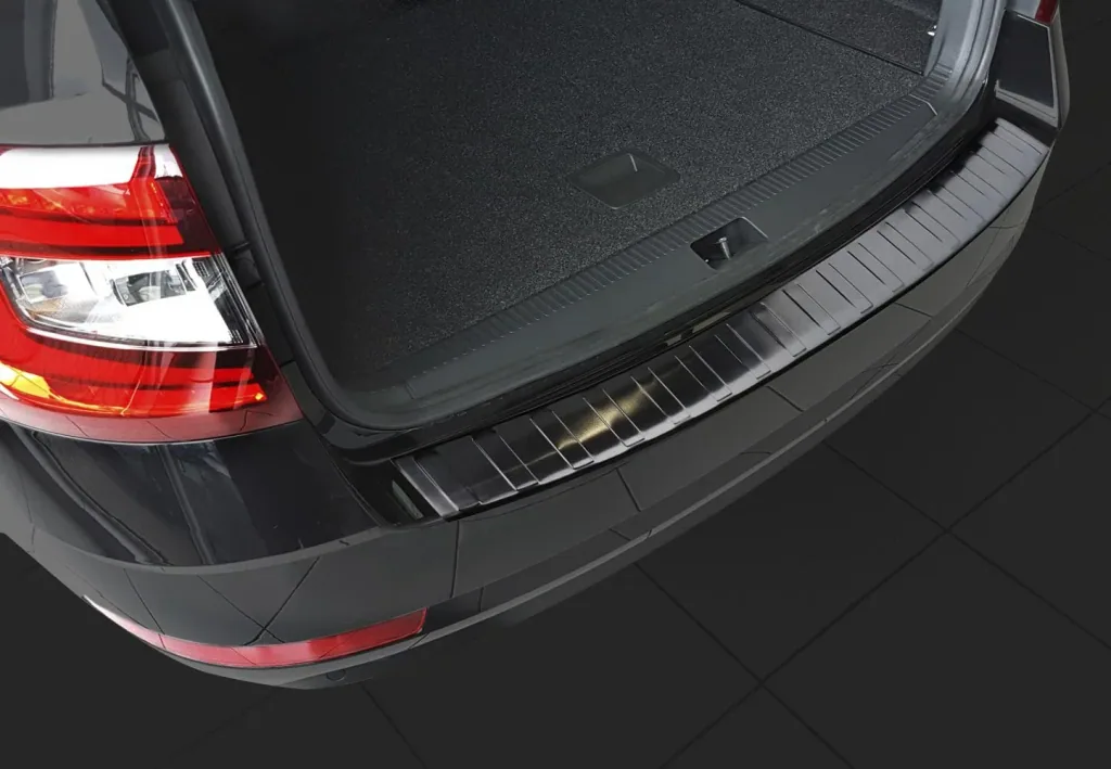 Ladekantenschutz Edelstahl für Skoda Octavia III Kombi FL - graphite / black, Baujahr FL 2016>