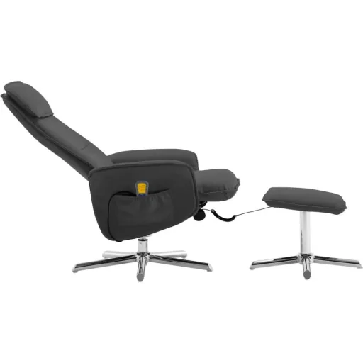 Massagesitz verstellbar mit Fußhocker anthrazit