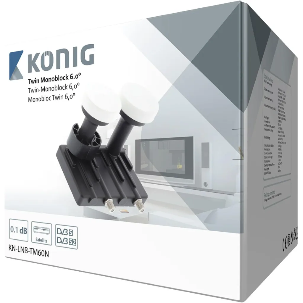 LNB Twin Monoblock 6.0° 1.1 dB