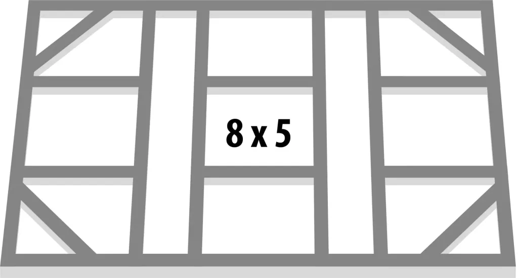 Fundamentbodenrahmen 5x8 für Lean To 58