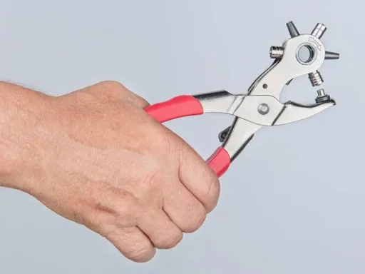 Revolver Lochzange und Ösenzange incl. je 20 Ösen in A,B + C