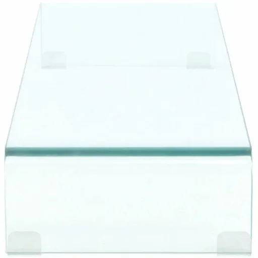 TV-Schrank/Monitorerhöhung transparent 90x30x13 cm Glas